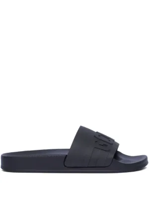 Balenciaga logo-embellished Slides | Black | FARFETCH