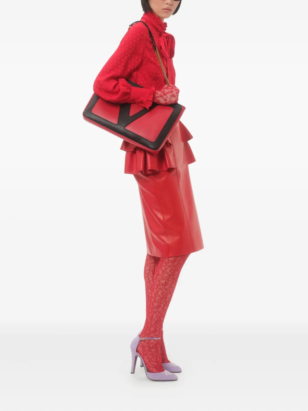 Valentino Garavani Shopper met logo - Rood