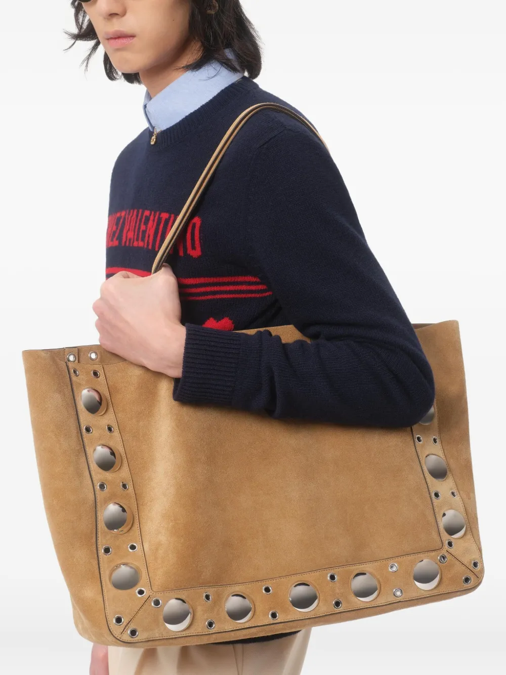Valentino Garavani Trui met hartpatroon Blauw