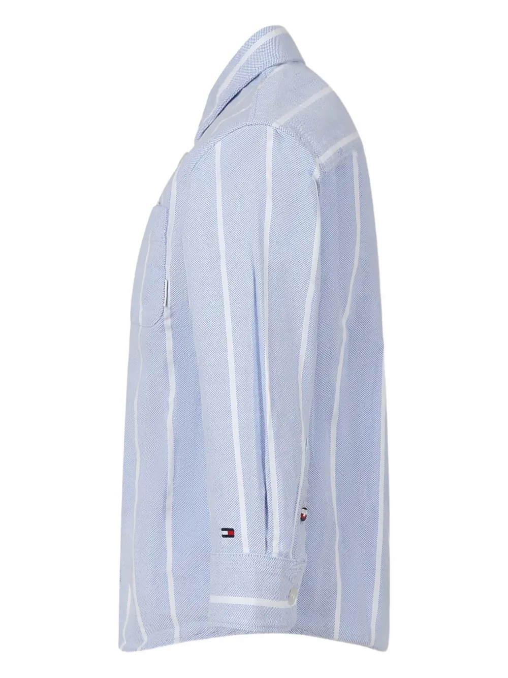 Tommy Hilfiger Junior striped long-sleeve shirt Blauw