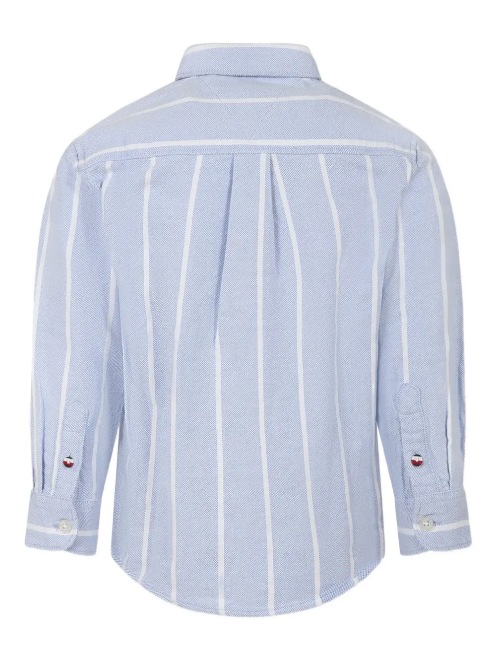 Tommy Hilfiger Junior striped long-sleeve shirt Blauw