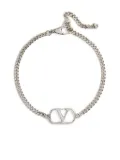 Valentino Garavani logo plaque chain bracelet - Silver