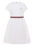 Tommy Hilfiger Junior gingham-skirt short-sleeve dress - White