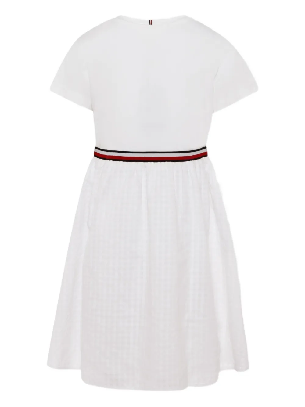 Tommy Hilfiger Junior gingham-skirt short-sleeve dress Wit