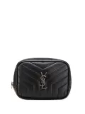 Saint Laurent Pre-Owned 2017 Quilted Y Lambskin Monogram Loulou Cosmetic Case pouch - Black