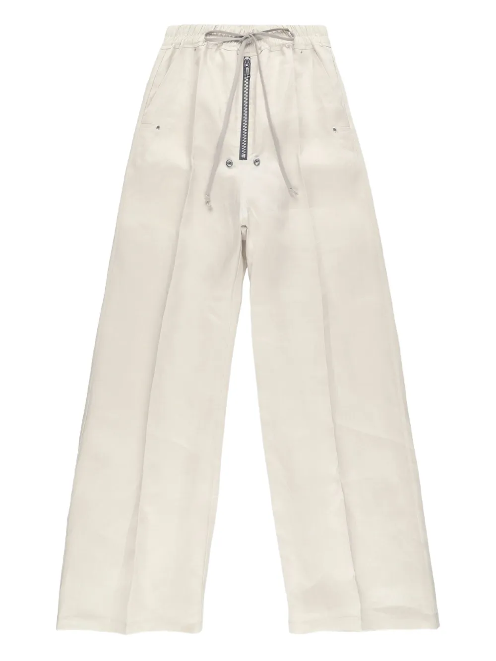 Rick Owens drawstring zip-fly trousers Beige