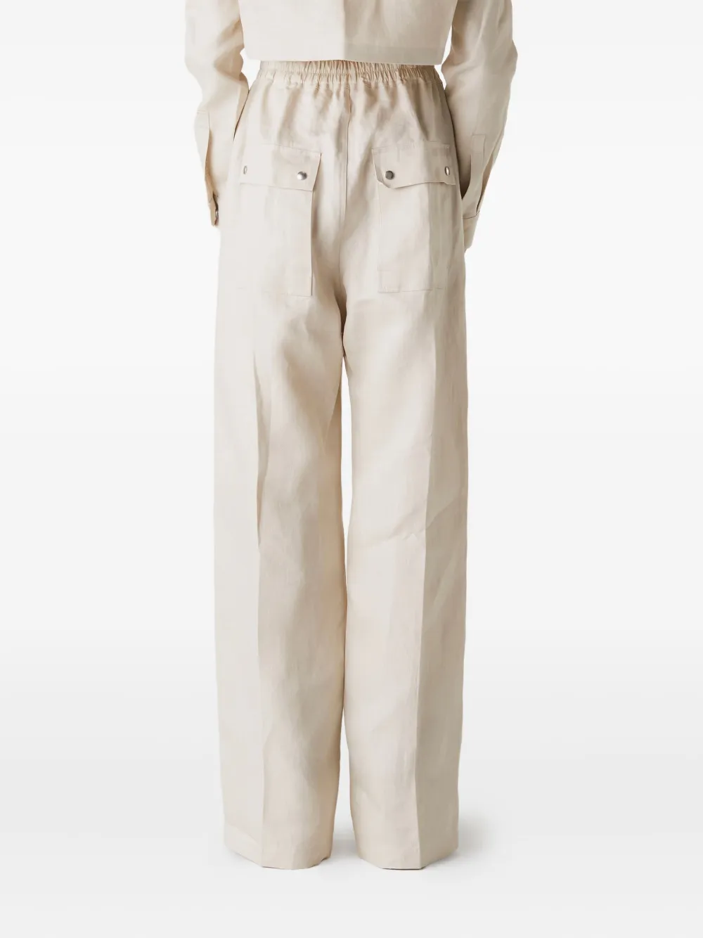 Rick Owens drawstring zip-fly trousers Beige