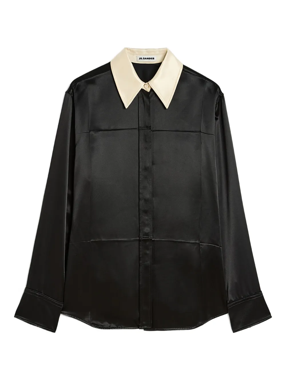 Jil Sander contrast collar shirt | Black | Image 1