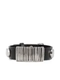 Jil Sander leather metal-loop bracelet - Black