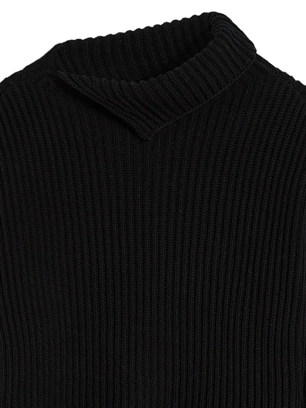 Jil Sander Geribbelde sweater Zwart