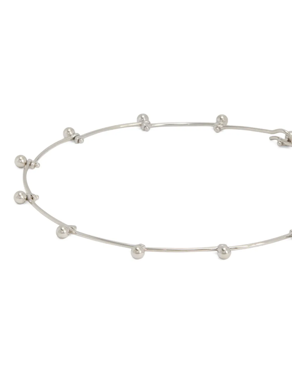 Jil Sander Beaded Necklace In Metallic