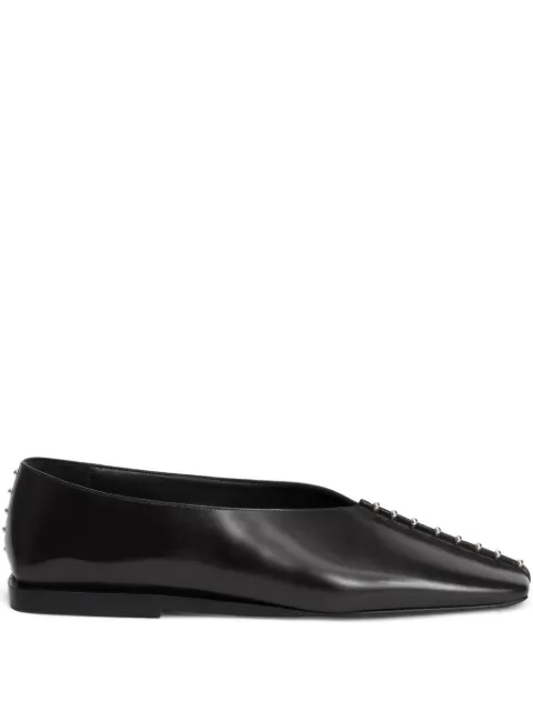 Jil Sander studded pointed-toe flats