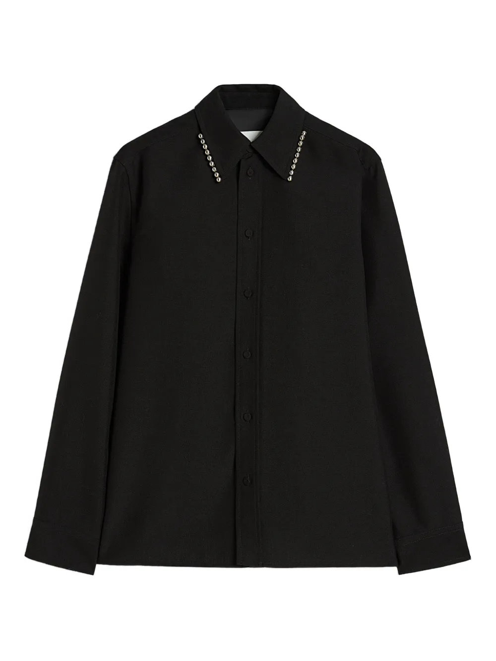 Jil Sander Overhemd met kraag met kralen Zwart
