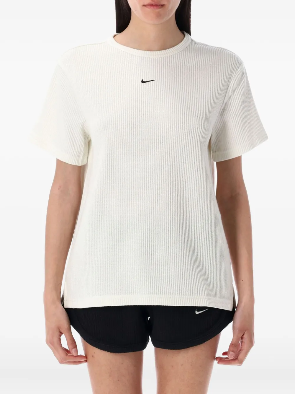 Nike ribbed short-sleeve T-shirt Wit