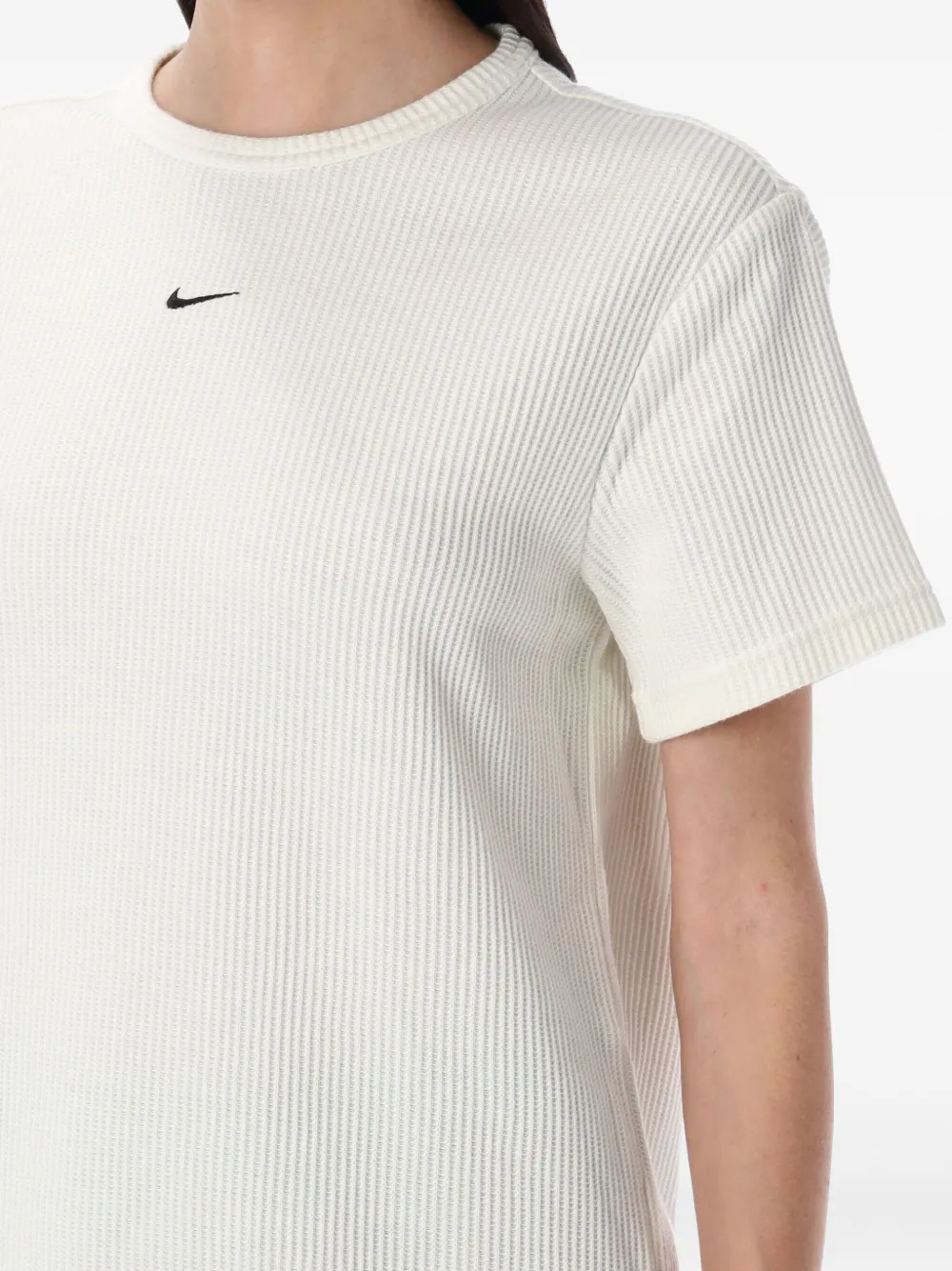 Nike Geribbeld T-shirt Wit