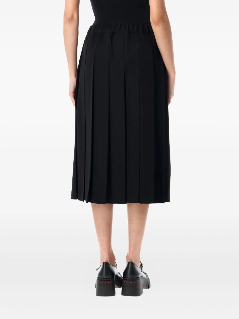 Comme Des Garçons Girl pleated midi skirt Zwart