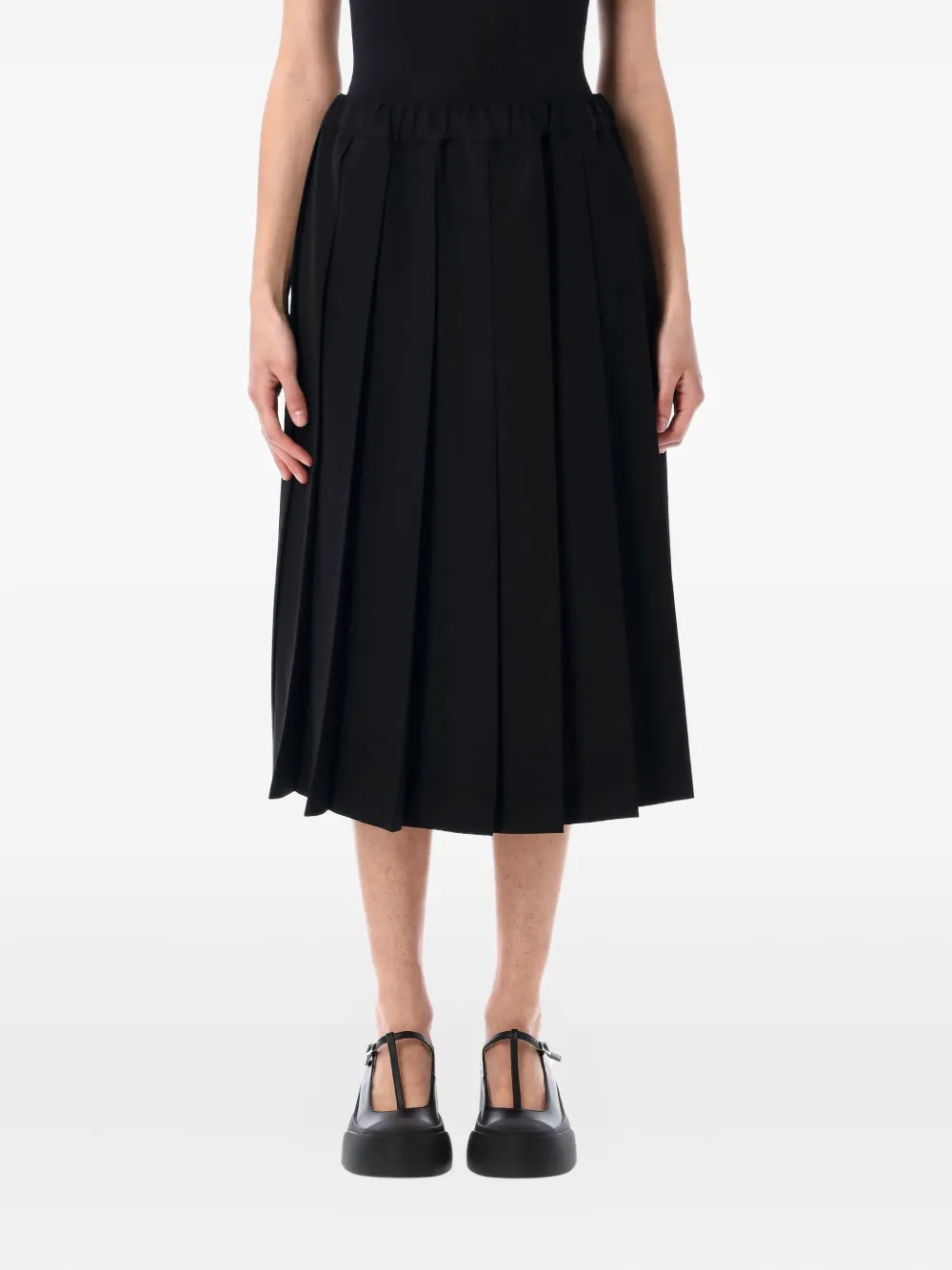 Comme Des Garçons Girl pleated midi skirt Zwart
