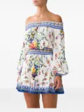 Camilla Tiles Dars off-shoulder mini dress - White