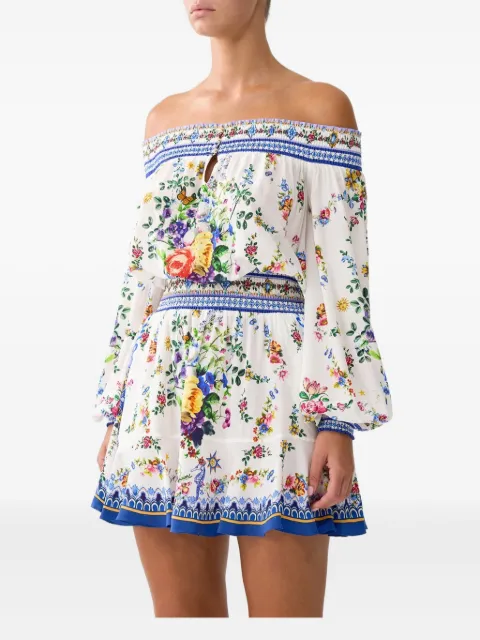 Camilla Tiles Dars off-shoulder mini dress