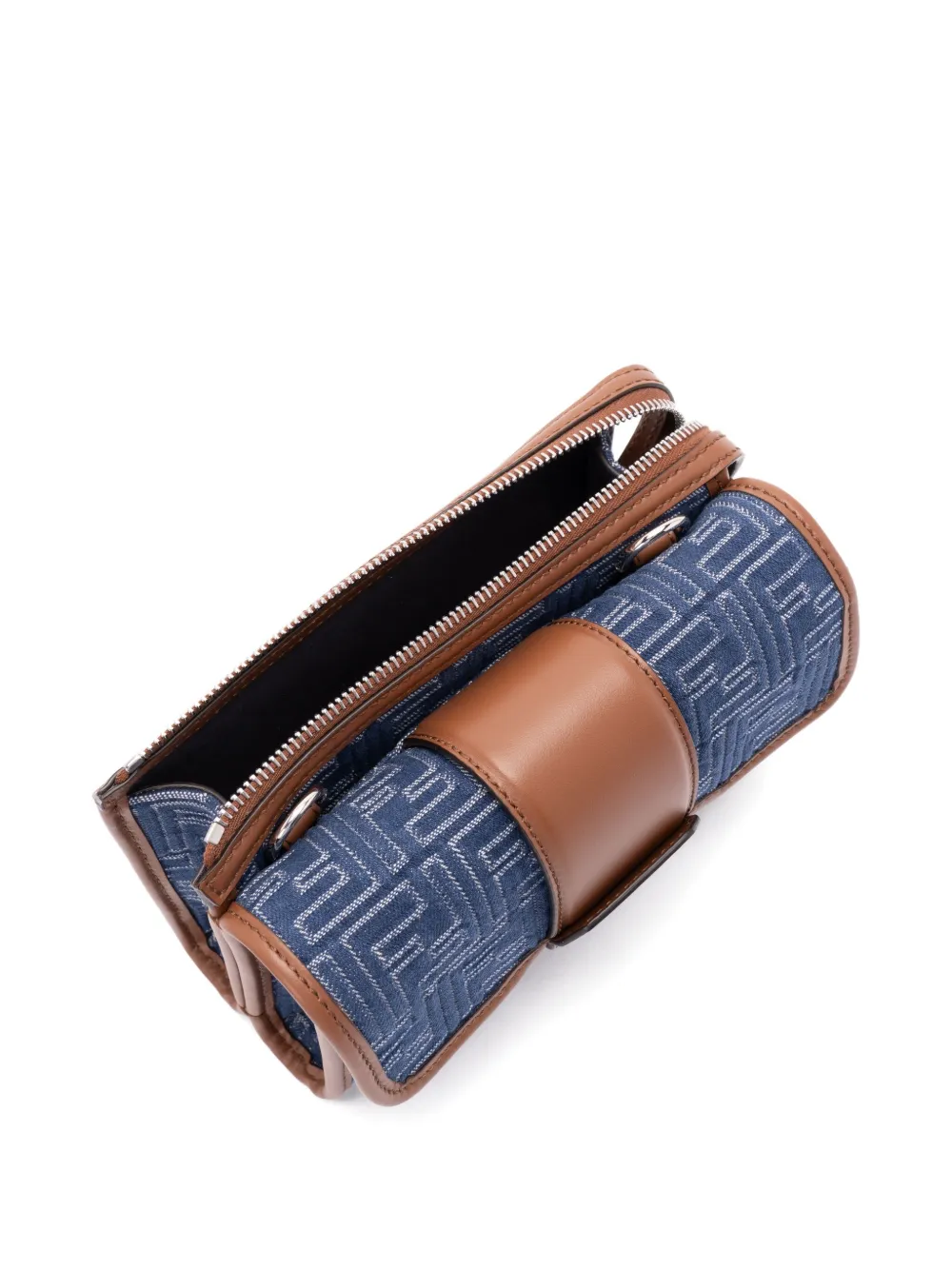 Fendi Luxurious Lamb Leather Crossbody Handbag In Argentopal For Women