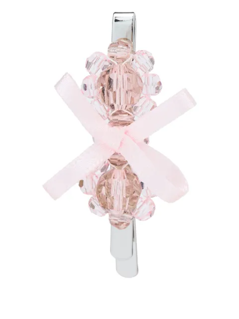 Simone Rocha bow crystal flower hair clip