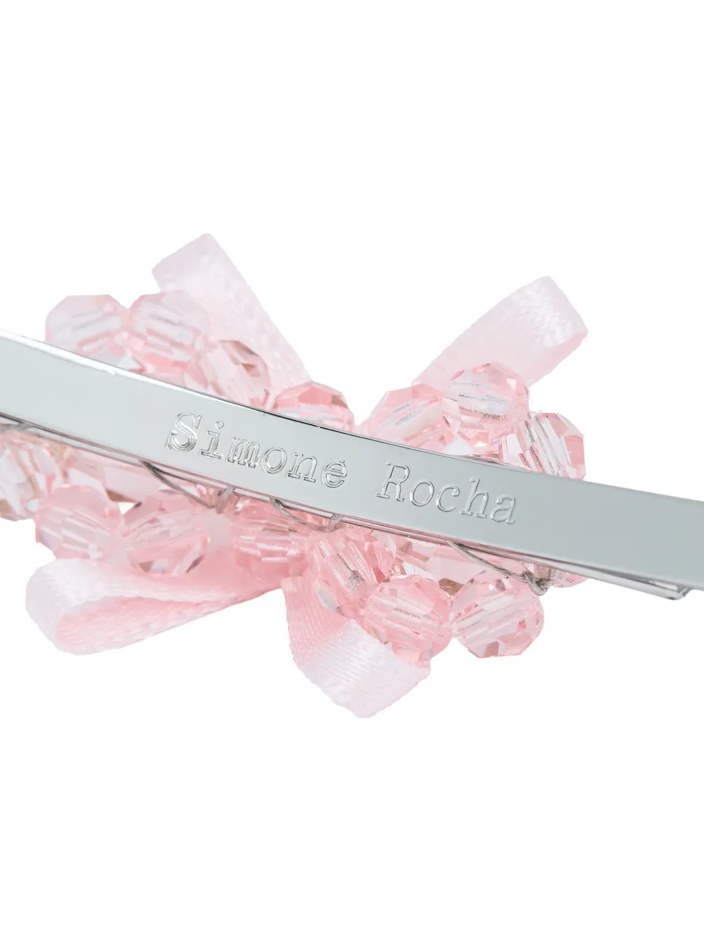 Simone Rocha Bow Crystal Flower Hair Clip | Silver | FARFETCH HK