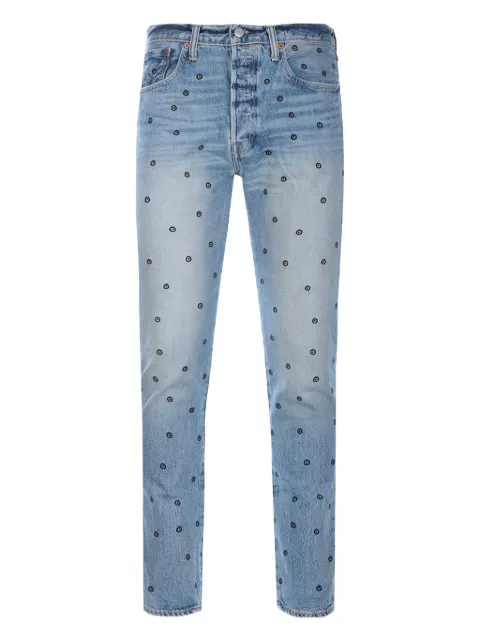 Levi's embroidered cotton jeans