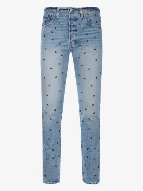 Levi's embroidered cotton jeans