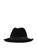 Borsalino x 10 Corso Como circles ribbon-detailed wool felt hat - Black