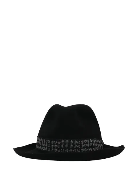 Borsalino x 10 Corso Como circles ribbon-detailed wool felt hat