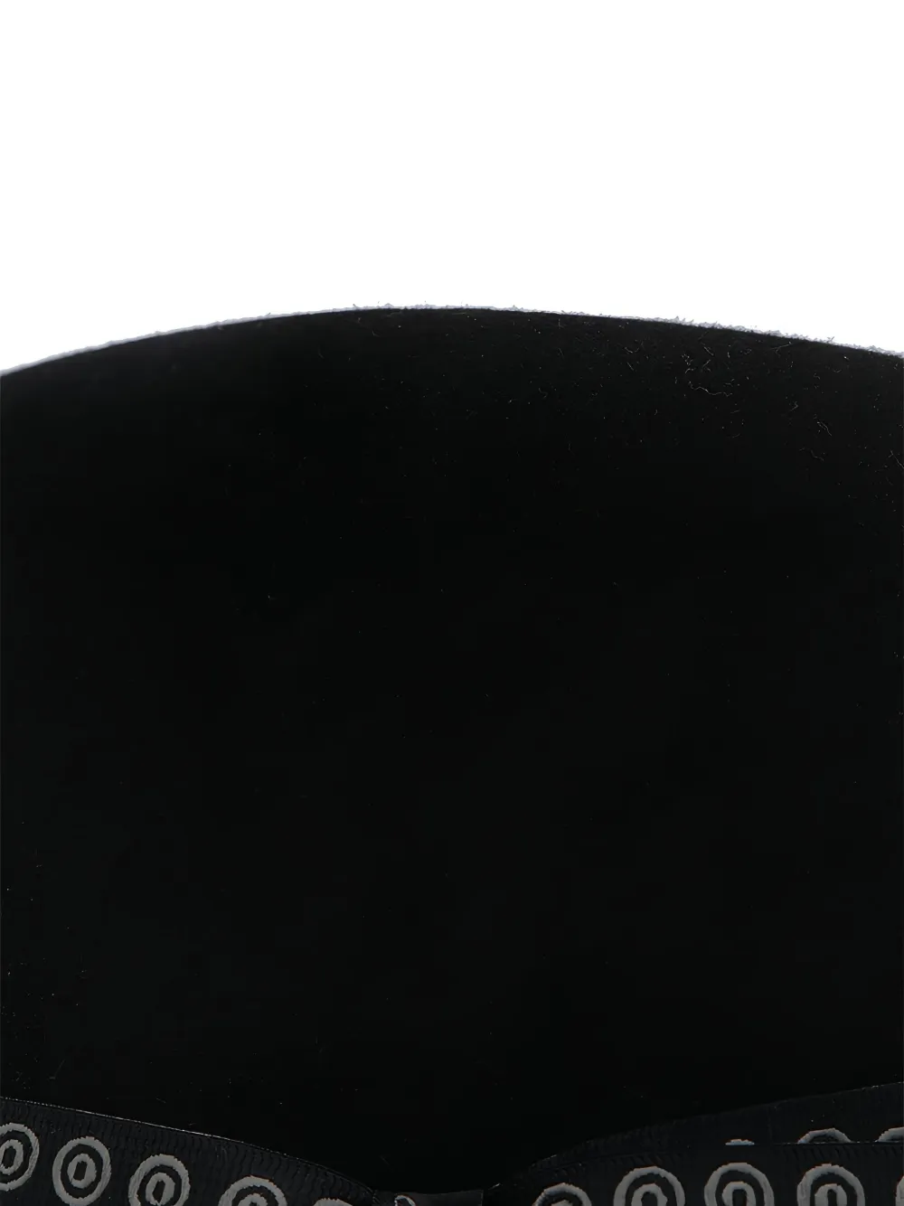 Borsalino x 10 Corso Como circles ribbon-detailed wool felt hat Zwart