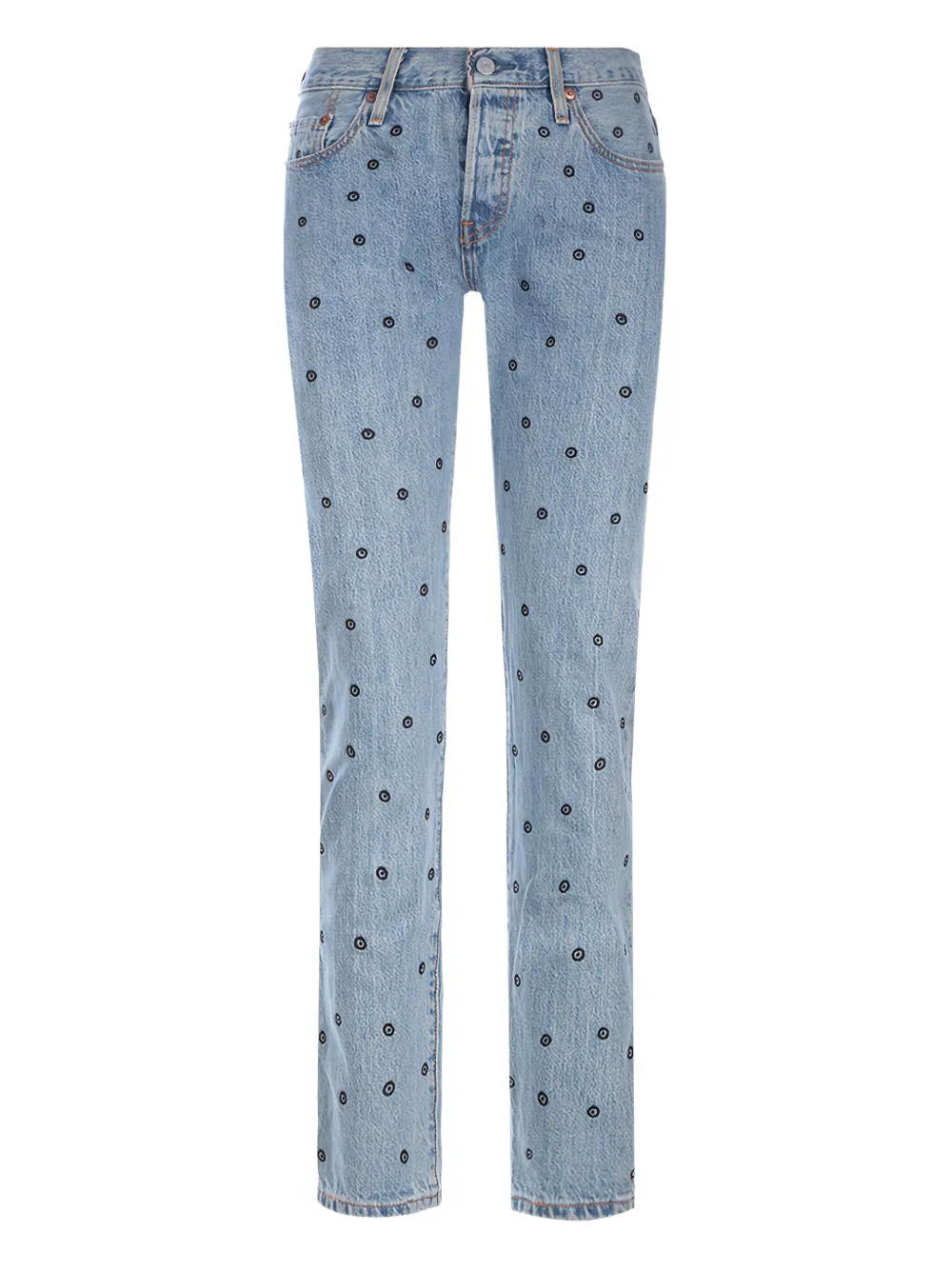 Levi's x 10 Corso Como embroidered jeans Blauw