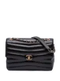 CHANEL Pre-Owned 2019 Chevron Shiny Lambskin Miroir Flap shoulder bag - Black