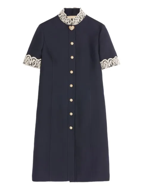 Valentino Garavani lace-collared button-up dress