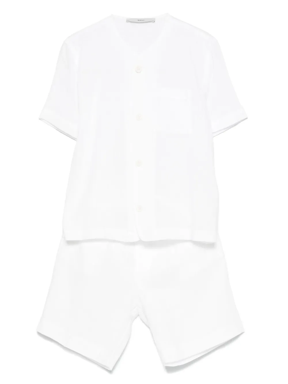 i'm brian drawstring linen shorts | blanc | Image 1
