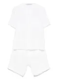 i'm brian drawstring linen shorts - White