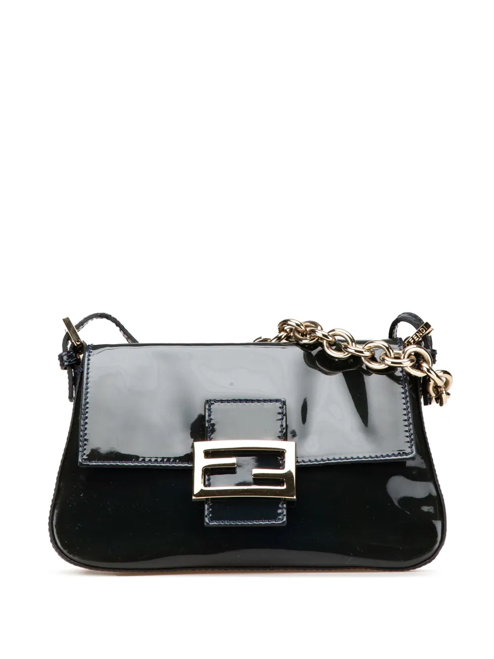Fendi Pre-Owned 2000-2010 Mini Patent Chain Mamma Forever shoulder bag | Blue | Image 1