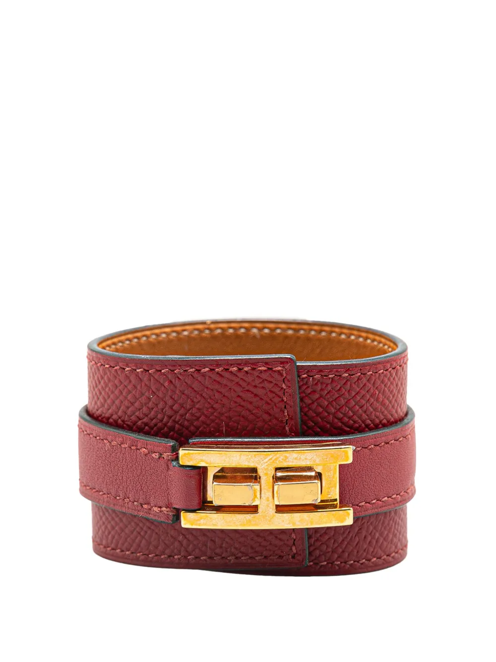 Hermès Pre-Owned 2016 エプソン マンシェット ドラァグ コスチューム ブレスレット - ゴールドトーン Hermès Pre-Owned 2016 エプソン マンシェット ドラァグ コスチューム ブレスレット - ゴールドトーン