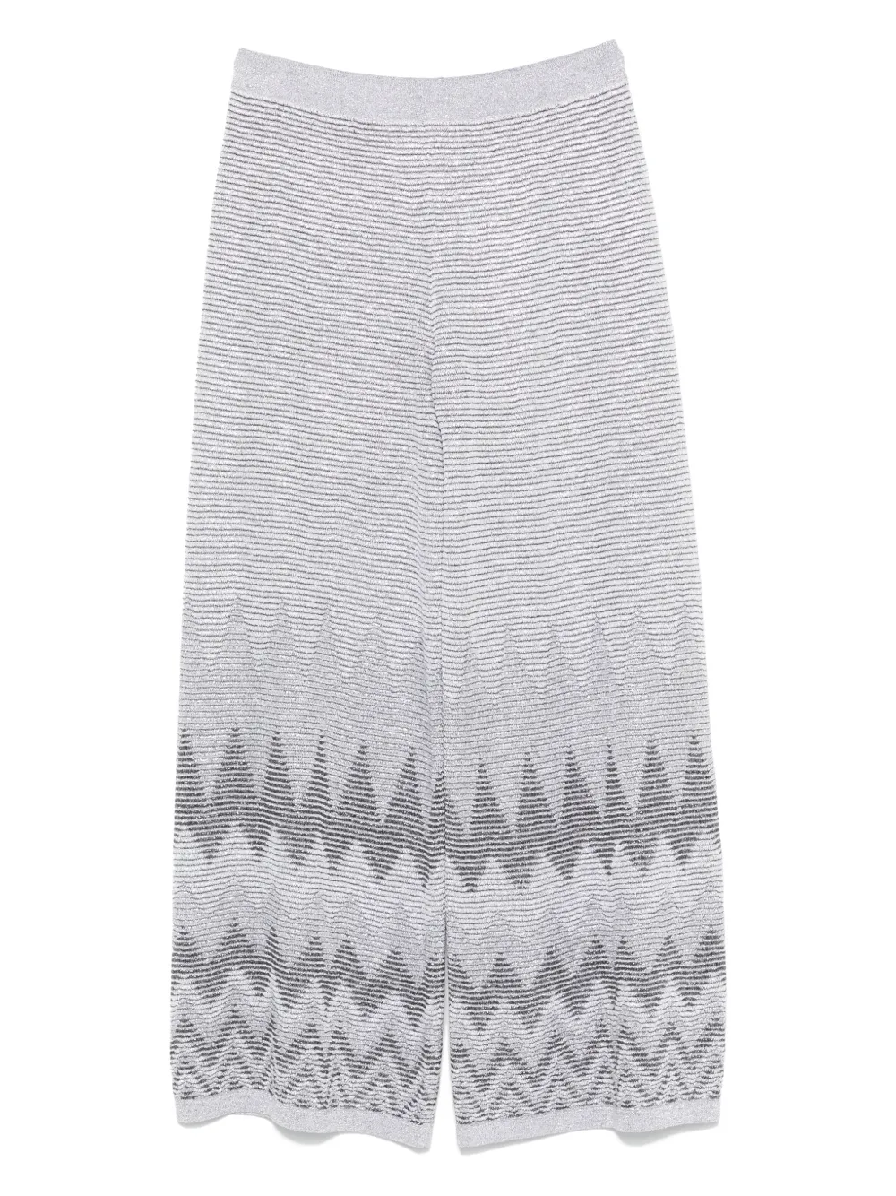 chevron-knit trousers