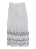 D.Exterior chevron-knit trousers - Grey