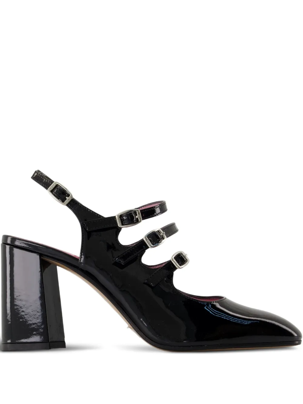 Carel Paris Carel Pumps Mit Schnalle Aus Lackleder 60mm In Black