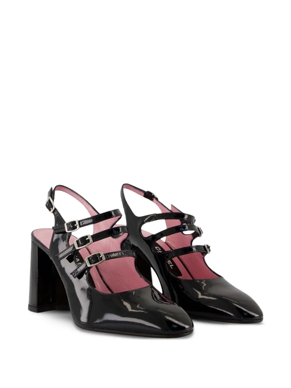 Carel Paris Carel Pumps Mit Schnalle Aus Lackleder 60mm In Black