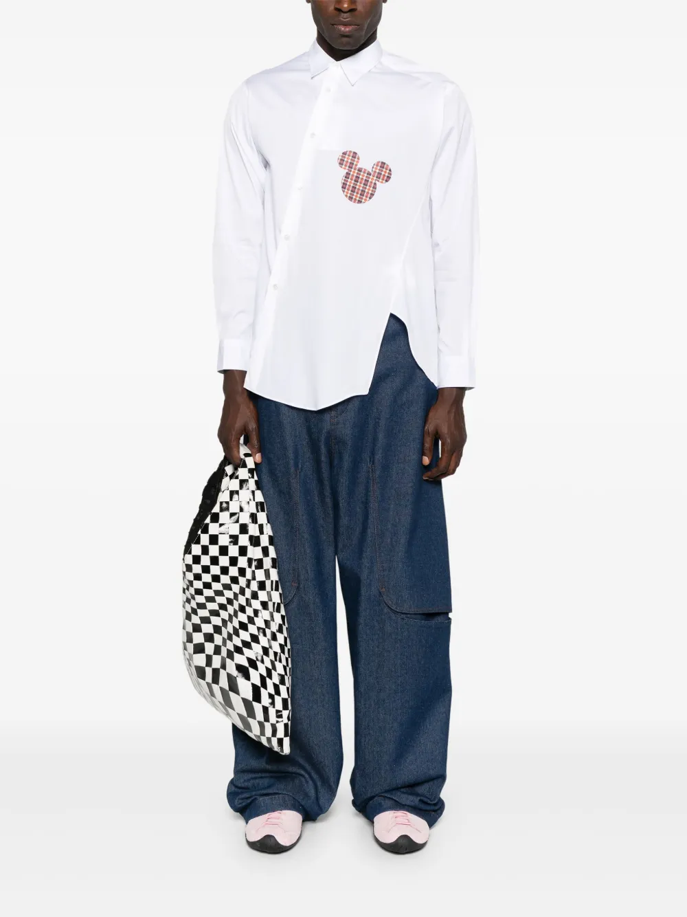 Comme Des Garçons Shirt Overhemd met borduurwerk Wit
