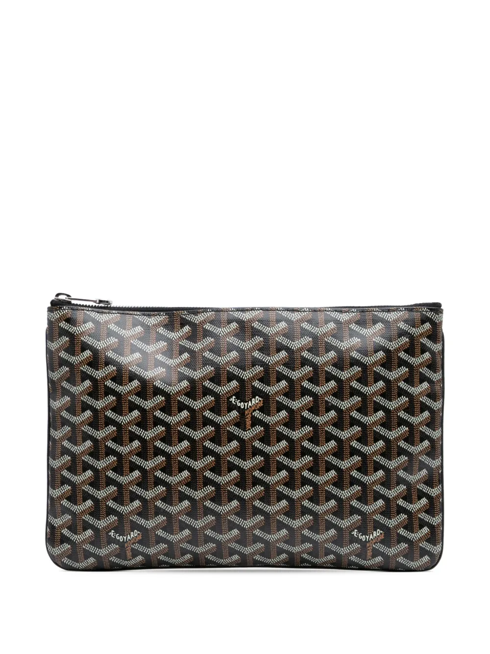 Goyard Pre-Owned 2015 ゴヤールディン セナ MM クラッチバッグ - ブラウン Goyard Pre-Owned 2015 ゴヤールディン セナ MM クラッチバッグ - ブラウン