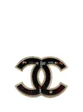 CHANEL Pre-Owned 2020 Gold Plated CC Crystal Brooch costume brooch
