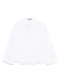 D.Exterior cotton-blend shirt - White