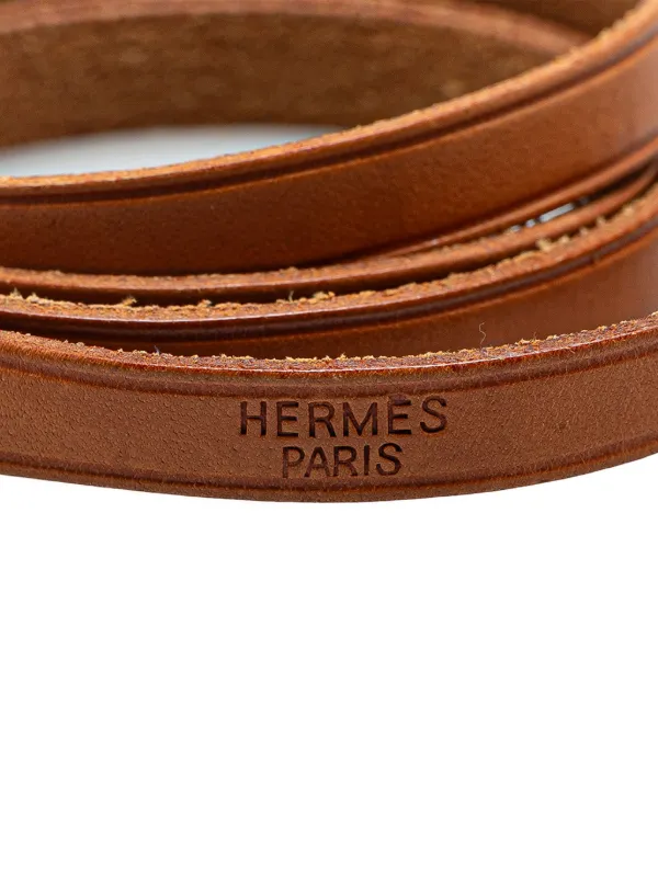 Hermès Bracelet triple tour en cuir Hapi bracelet hermes hapi 3 triple tour t15 a 16 en cuir