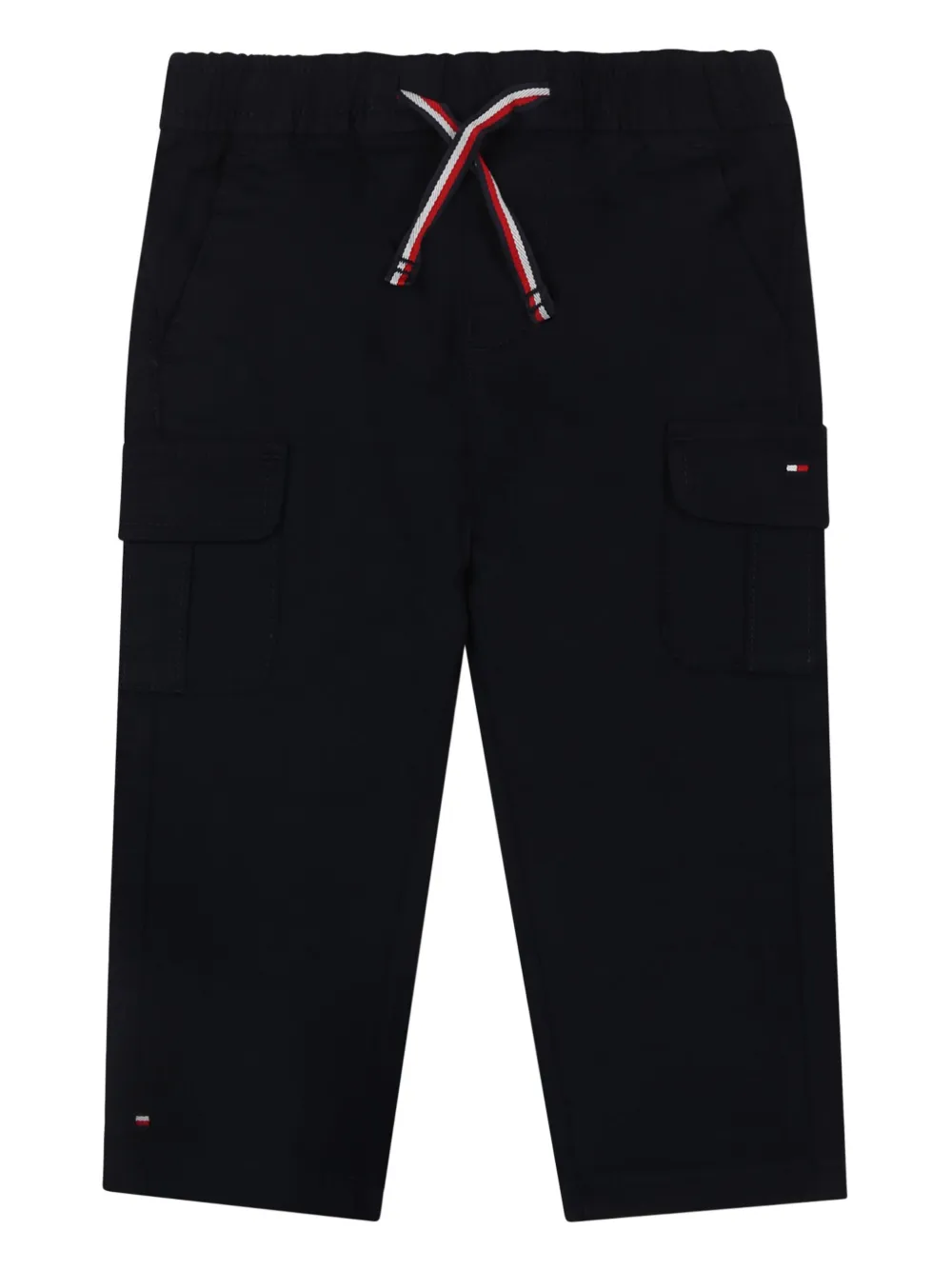 Tommy Hilfiger Junior Drawstring-waist Cargo Pants In Black