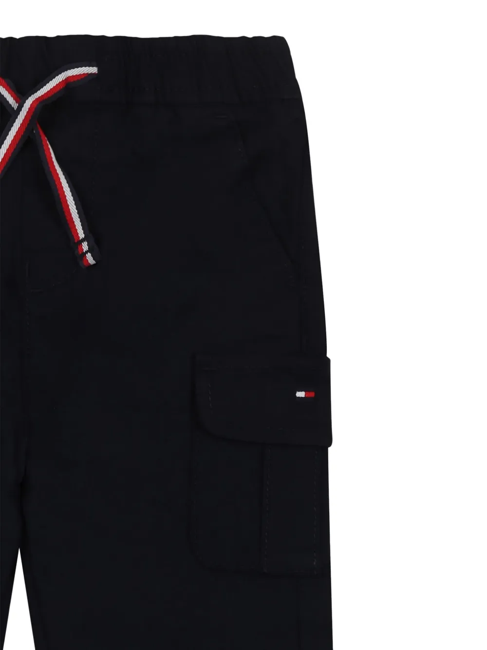 Tommy Hilfiger Junior Drawstring-waist Cargo Pants In Black