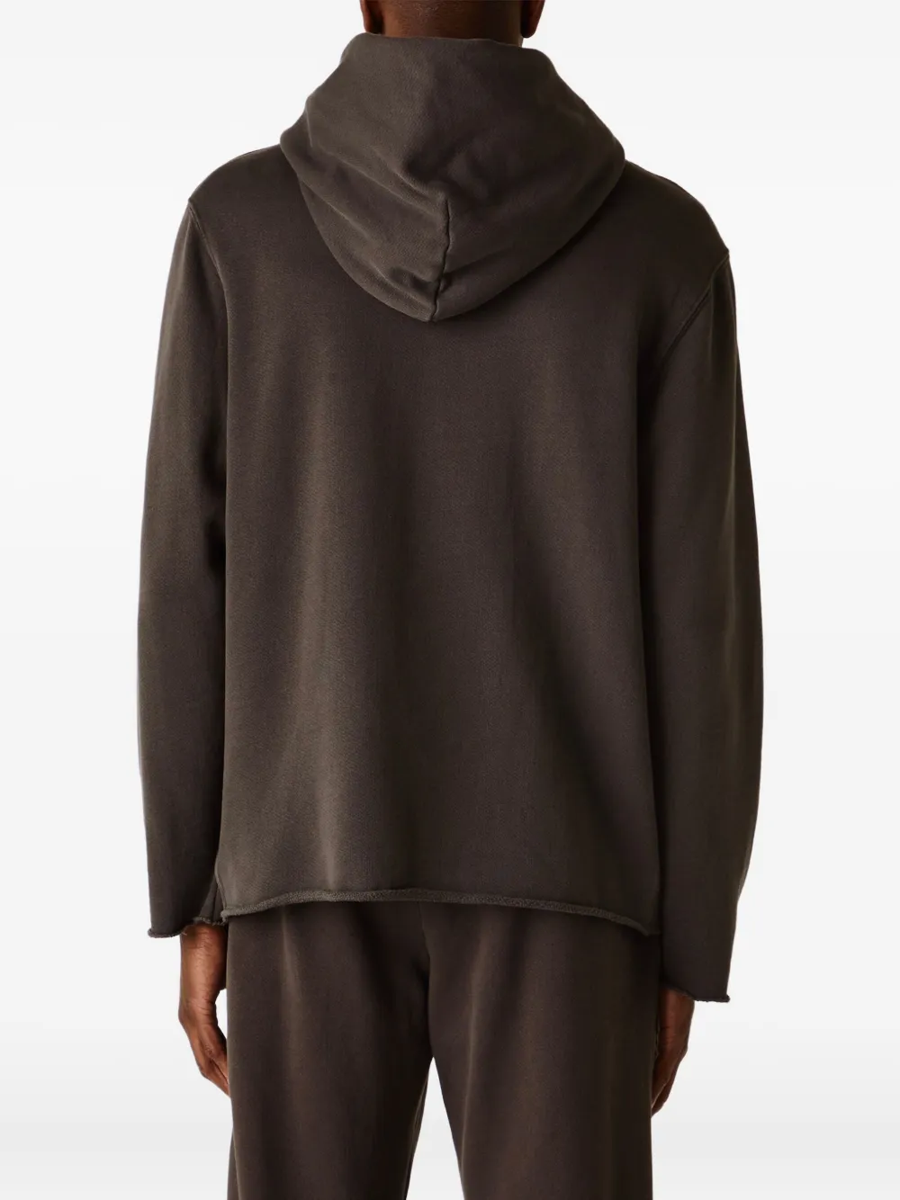 Les Tien raw-edge zip-up hoodie Bruin